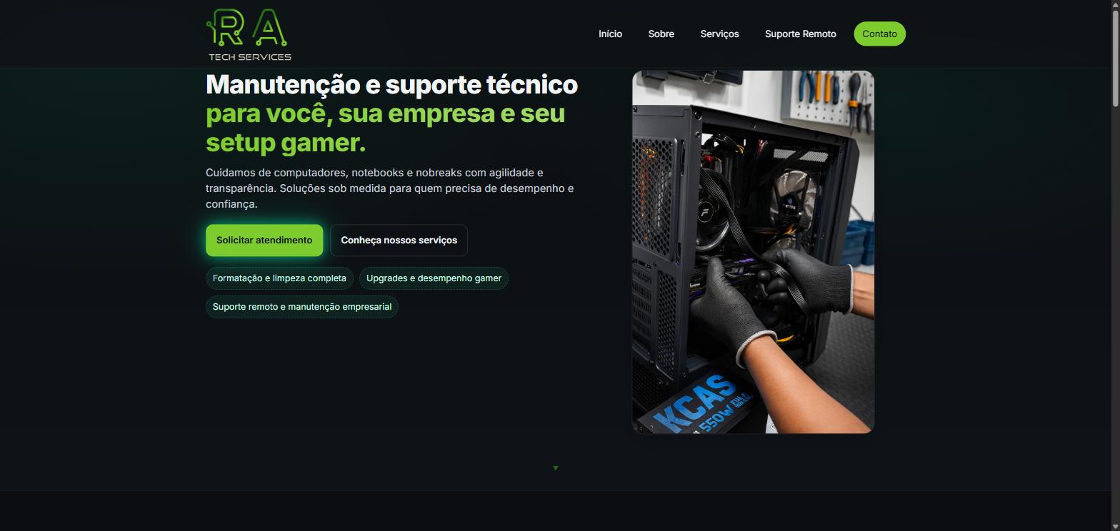Capa do projeto R.A. Tech Services